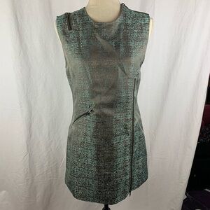 Nameless gray and green zipper dress